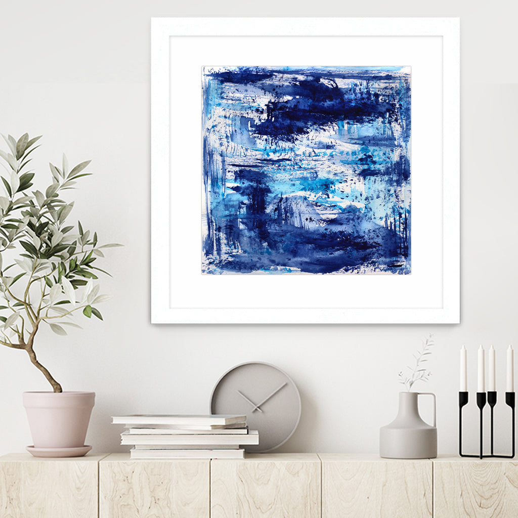 Blue passion by Katerina Izotova on GIANT ART - blue mixed media