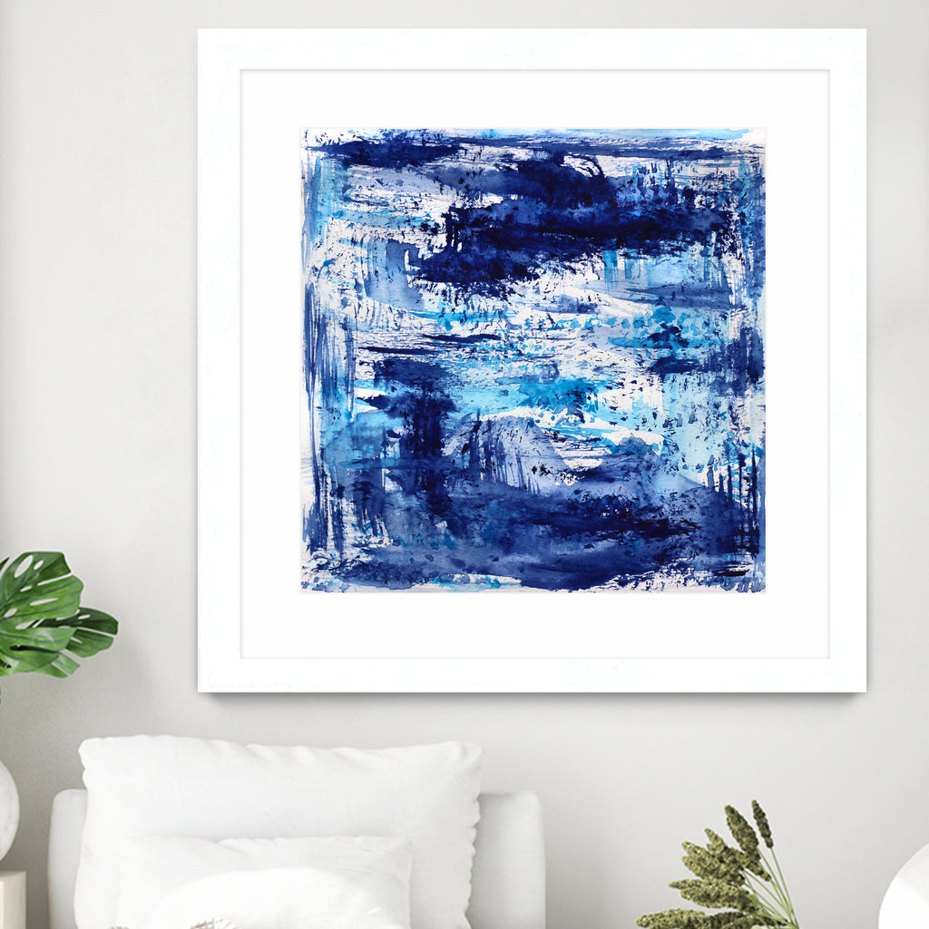 Blue passion by Katerina Izotova on GIANT ART - blue mixed media