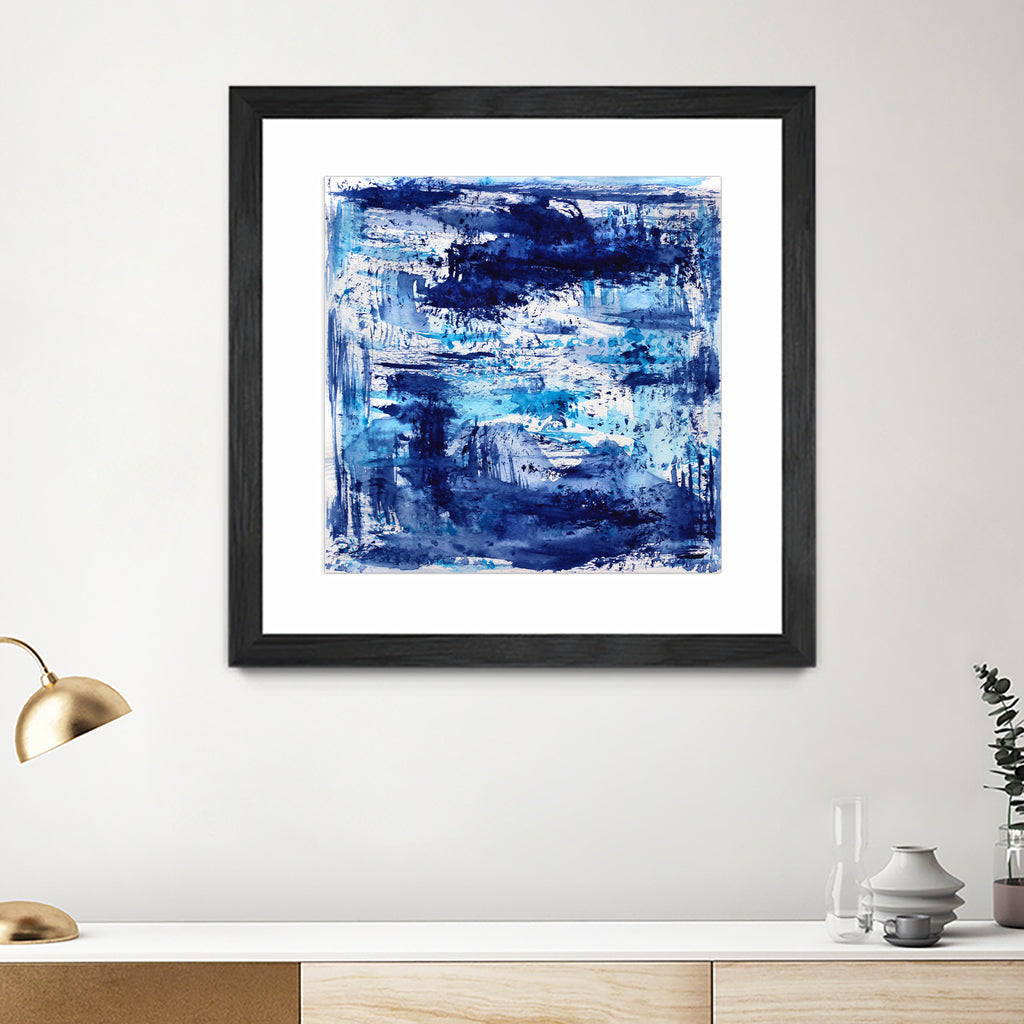 Blue passion by Katerina Izotova on GIANT ART - blue mixed media