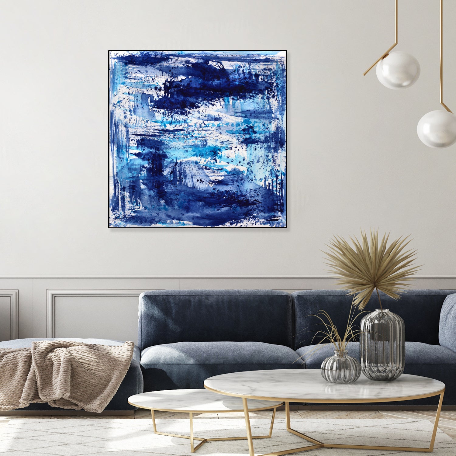 Blue passion by Katerina Izotova on GIANT ART - blue mixed media