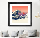 The Great Wave of Pug by ChalermPhol Harnchakkham on GIANT ART - orange digital drawing