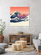 The Great Wave of Pug by ChalermPhol Harnchakkham on GIANT ART - orange digital drawing