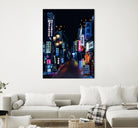 Tokyo Lights by Elena Stein on GIANT ART - blue digital painting