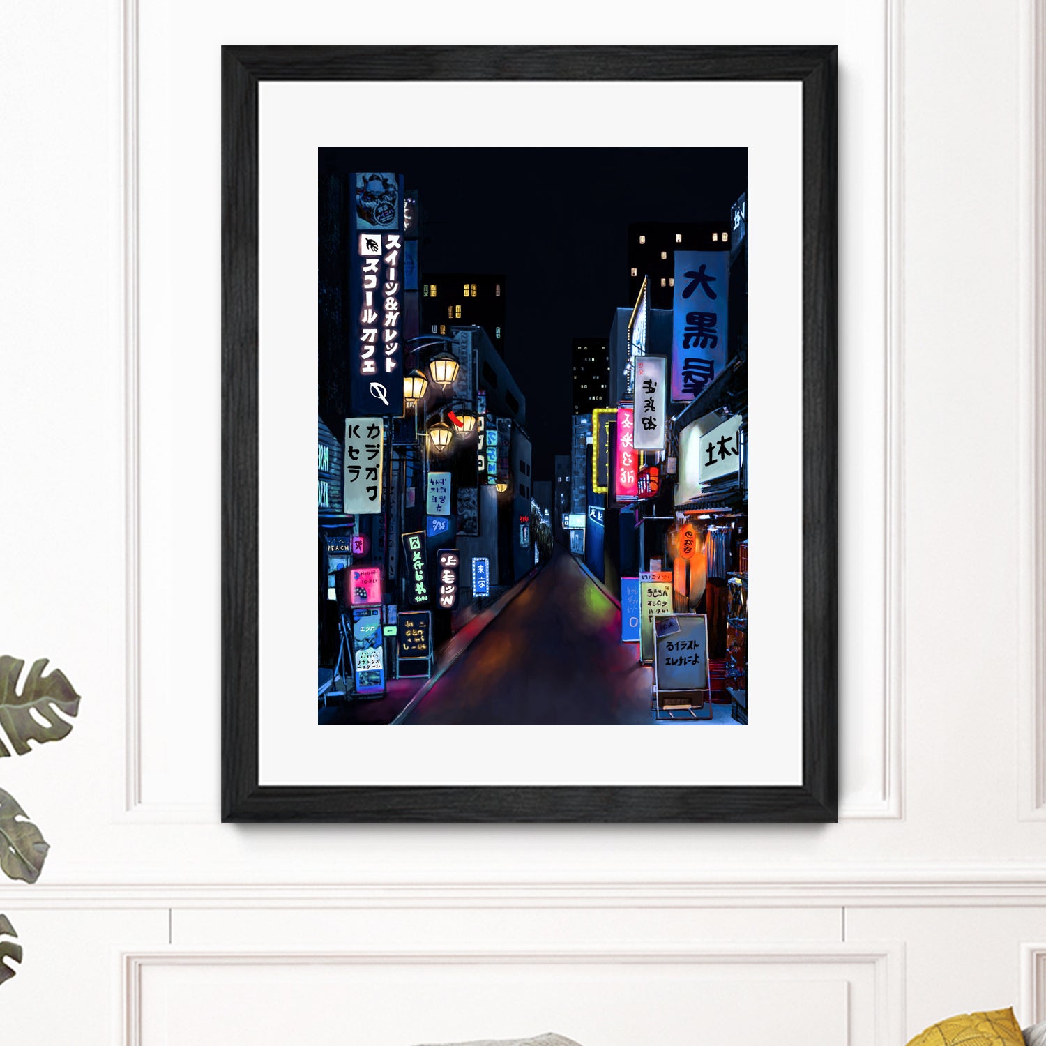 Tokyo Lights by Elena Stein on GIANT ART - blue digital painting