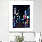 Tokyo Lights by Elena Stein on GIANT ART - blue digital painting