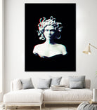 Medusa glitch by Menelaos Trompoukis on GIANT ART - black digital painting