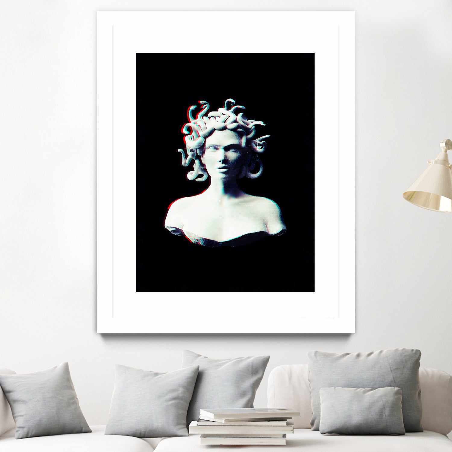 Medusa glitch by Menelaos Trompoukis on GIANT ART - black digital painting