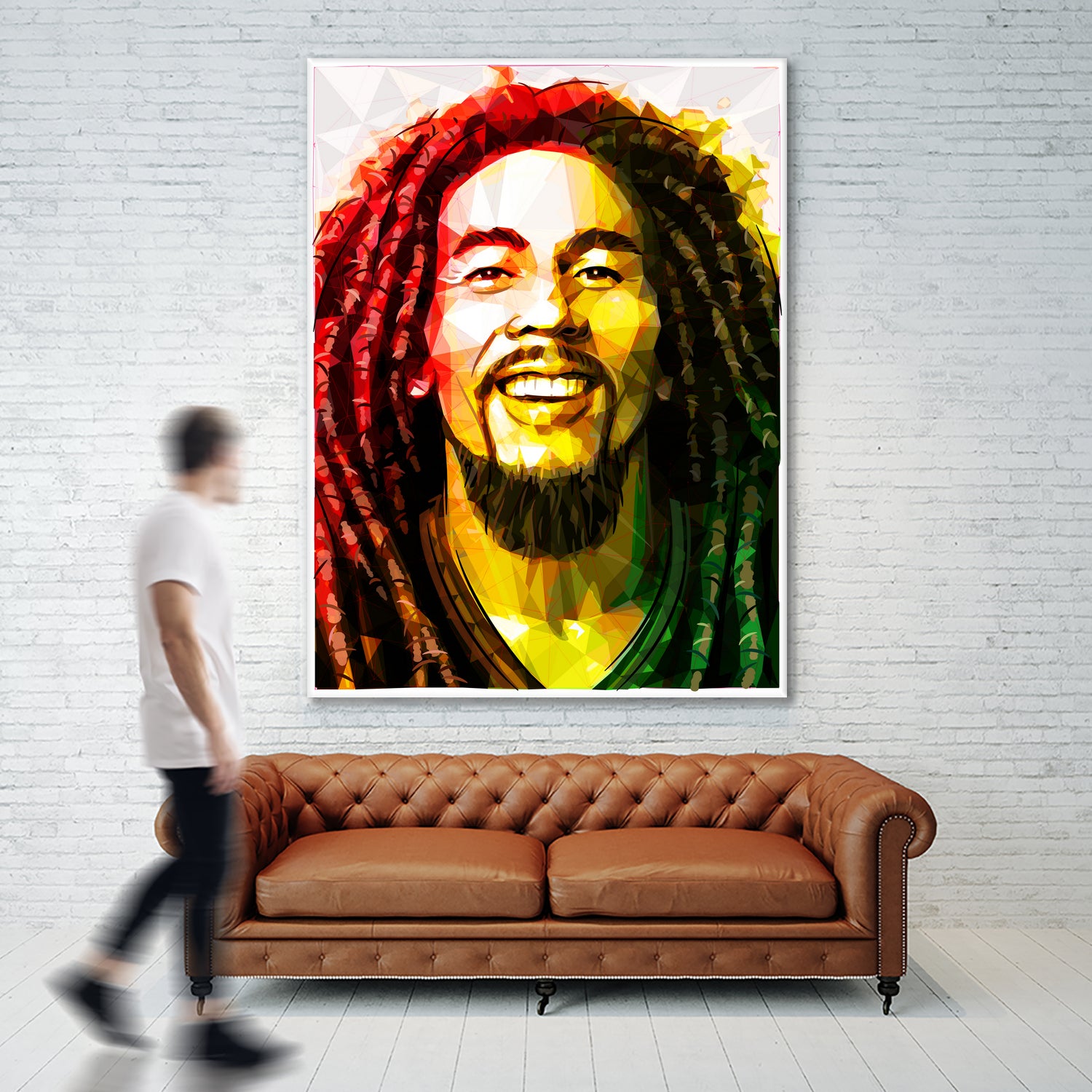 bob marley by Enrico Varrasso on GIANT ART - yellow digital painting