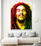 bob marley by Enrico Varrasso on GIANT ART - yellow digital painting