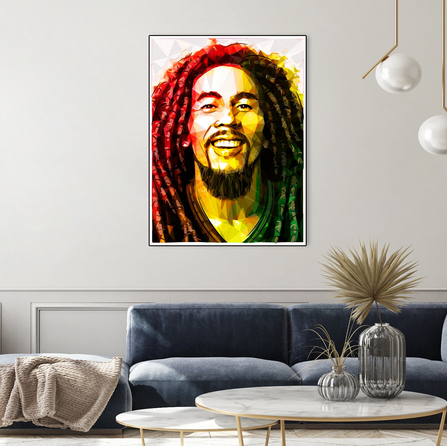 bob marley by Enrico Varrasso on GIANT ART - yellow digital painting