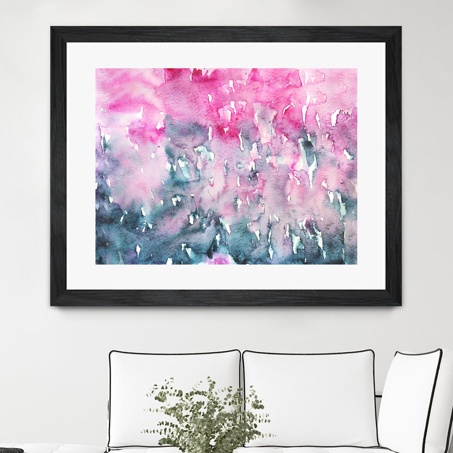 When indigo loves pink || watercolor by Katerina Izotova on GIANT ART - pink mixed media