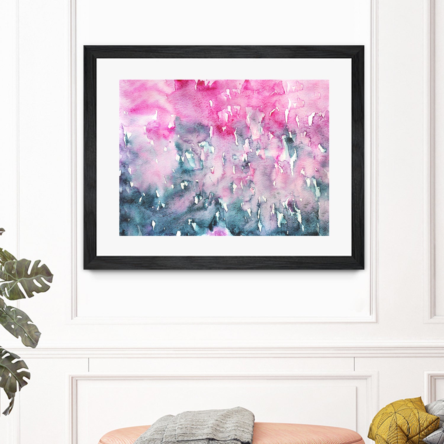 When indigo loves pink || watercolor by Katerina Izotova on GIANT ART - pink mixed media