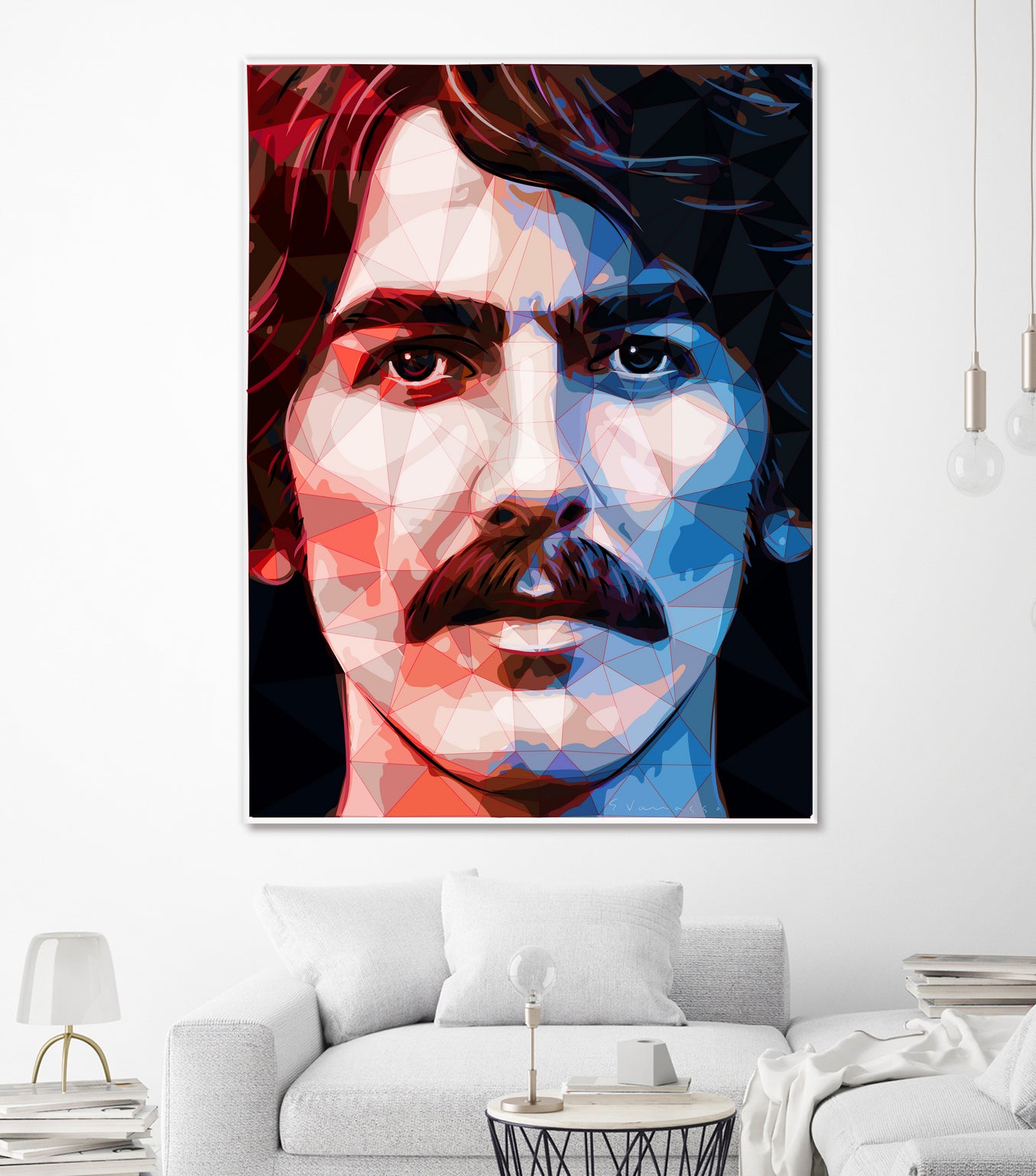 george harrison by Enrico Varrasso on GIANT ART - red digital painting