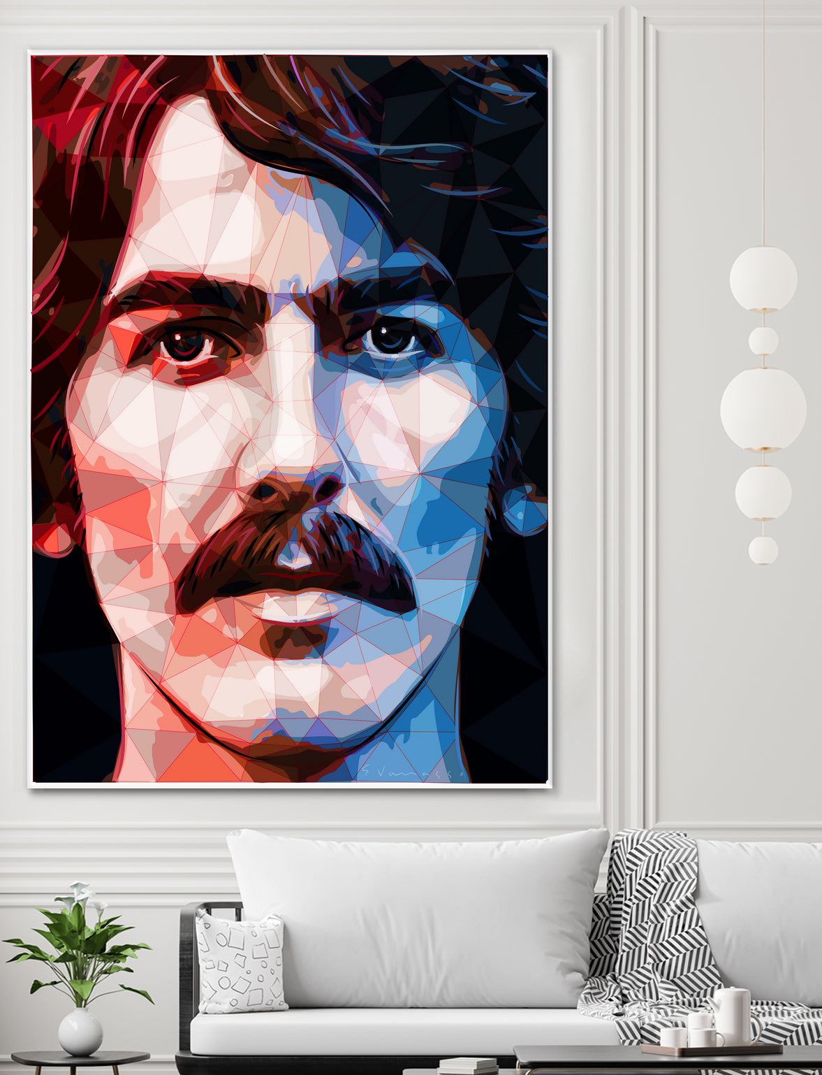 george harrison by Enrico Varrasso on GIANT ART - red digital painting