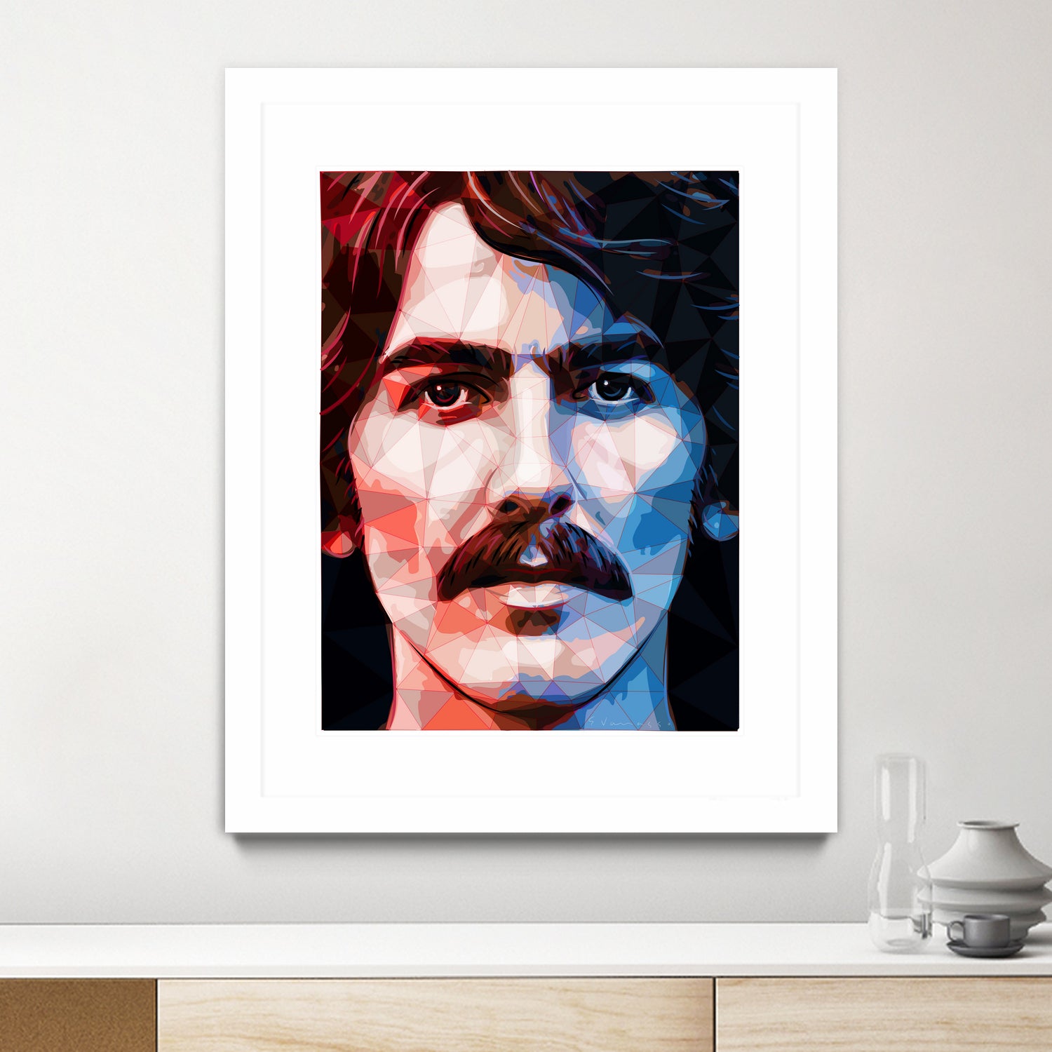 george harrison by Enrico Varrasso on GIANT ART - red digital painting