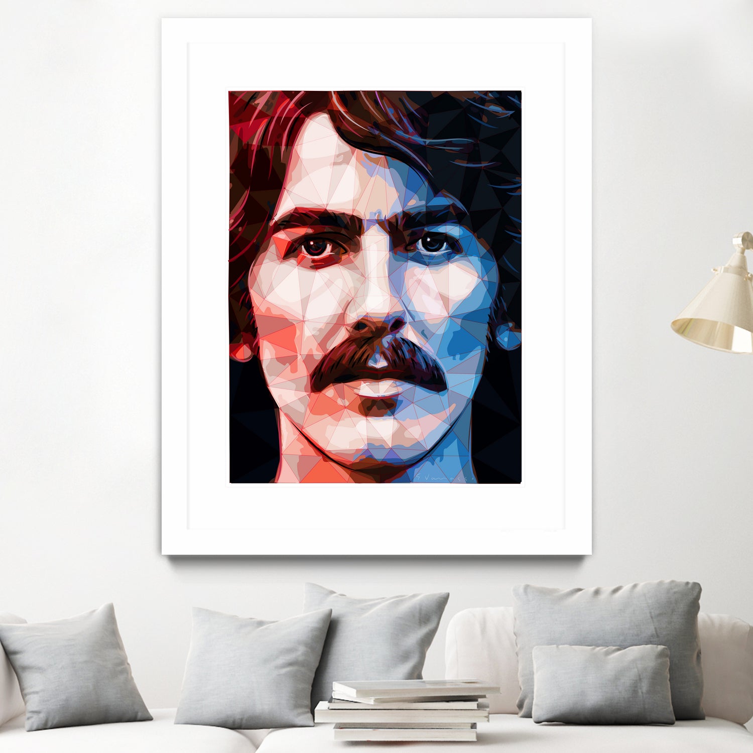 george harrison by Enrico Varrasso on GIANT ART - red digital painting