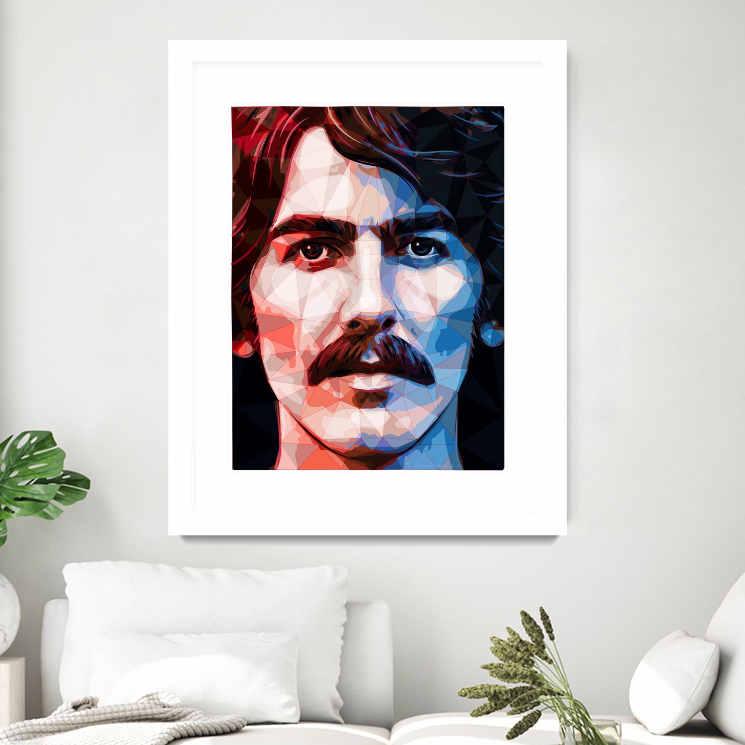 george harrison by Enrico Varrasso on GIANT ART - red digital painting