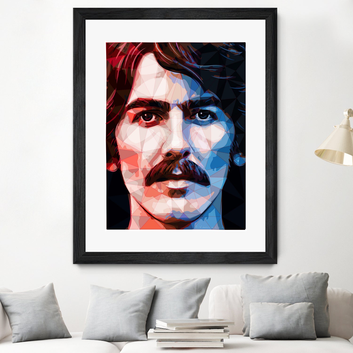 george harrison by Enrico Varrasso on GIANT ART - red digital painting