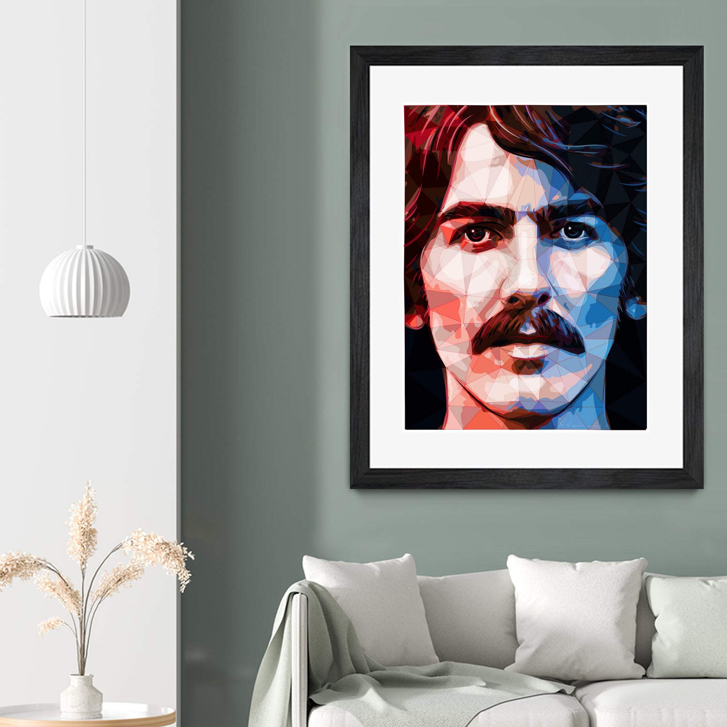 george harrison by Enrico Varrasso on GIANT ART - red digital painting