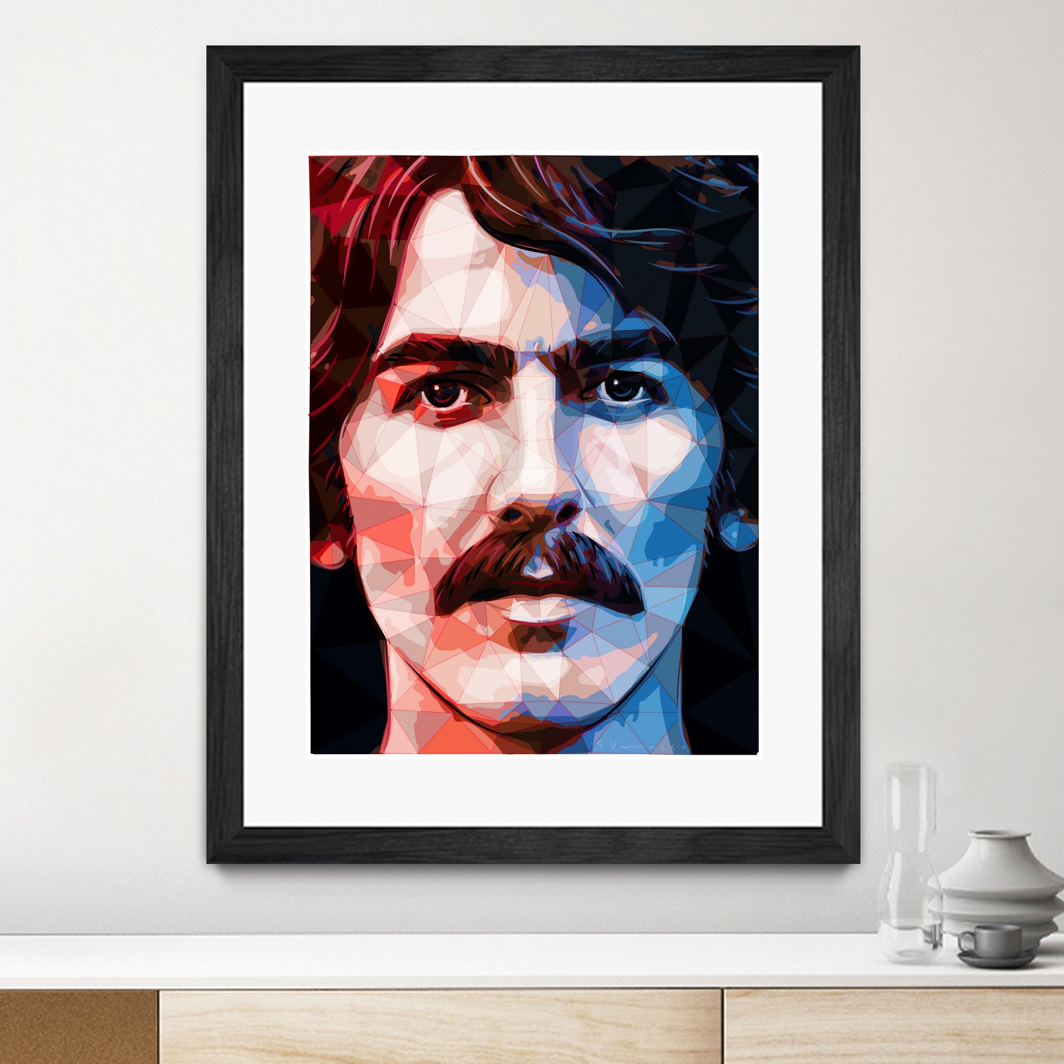 george harrison by Enrico Varrasso on GIANT ART - red digital painting