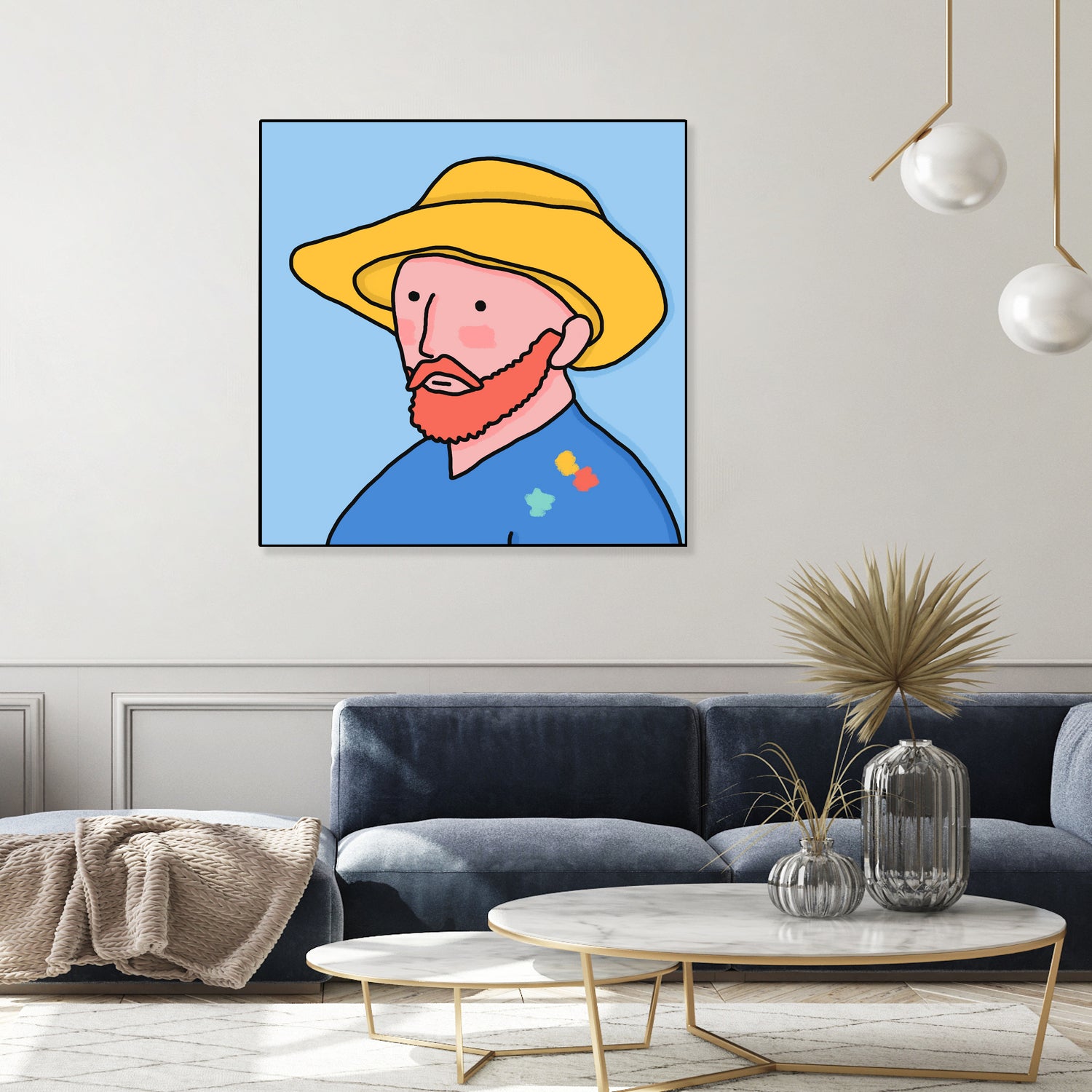 Vincent by Idil Keysan on GIANT ART - blue digital drawing