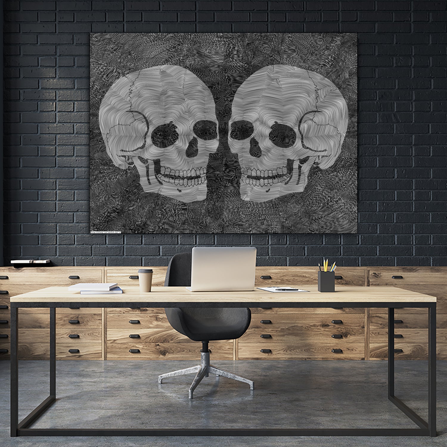 Memento Mori VI by Victor Fitzsimons on GIANT ART - black digital drawing