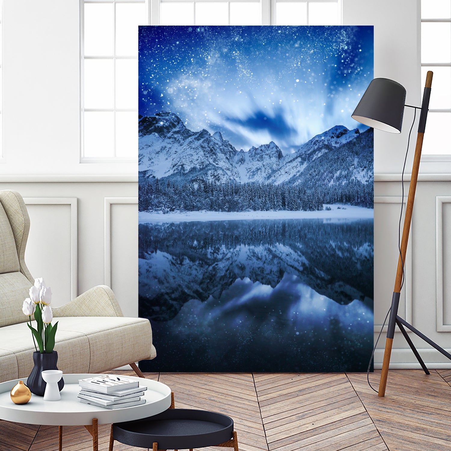 Fantasy at mountain lake by patrik lovrin on GIANT ART - blue photo manipulation