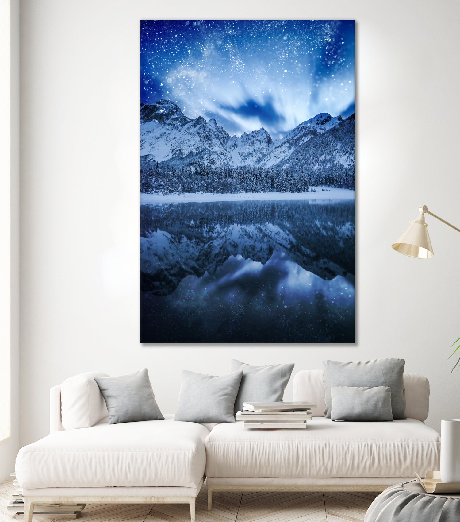 Fantasy at mountain lake by patrik lovrin on GIANT ART - blue photo manipulation