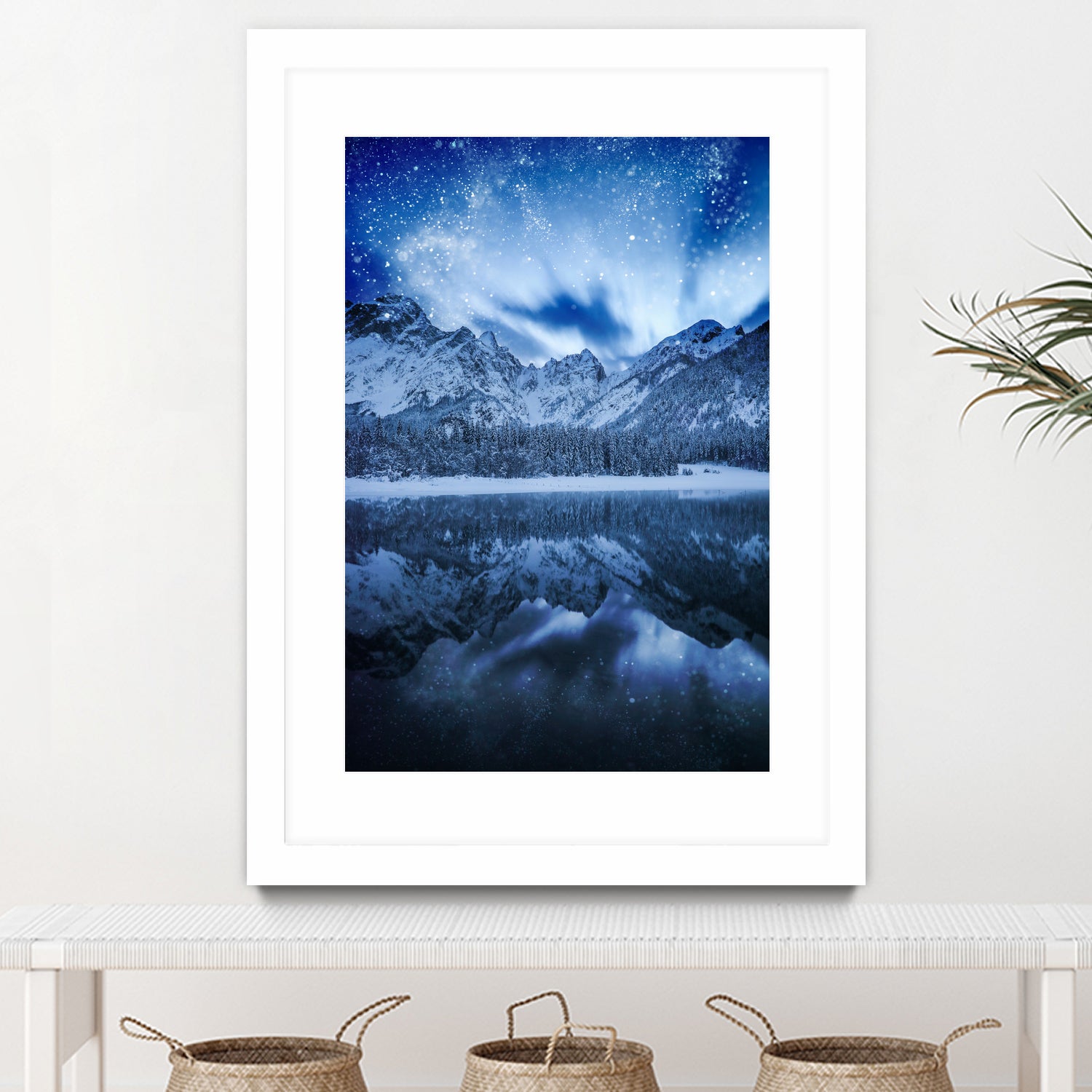 Fantasy at mountain lake by patrik lovrin on GIANT ART - blue photo manipulation