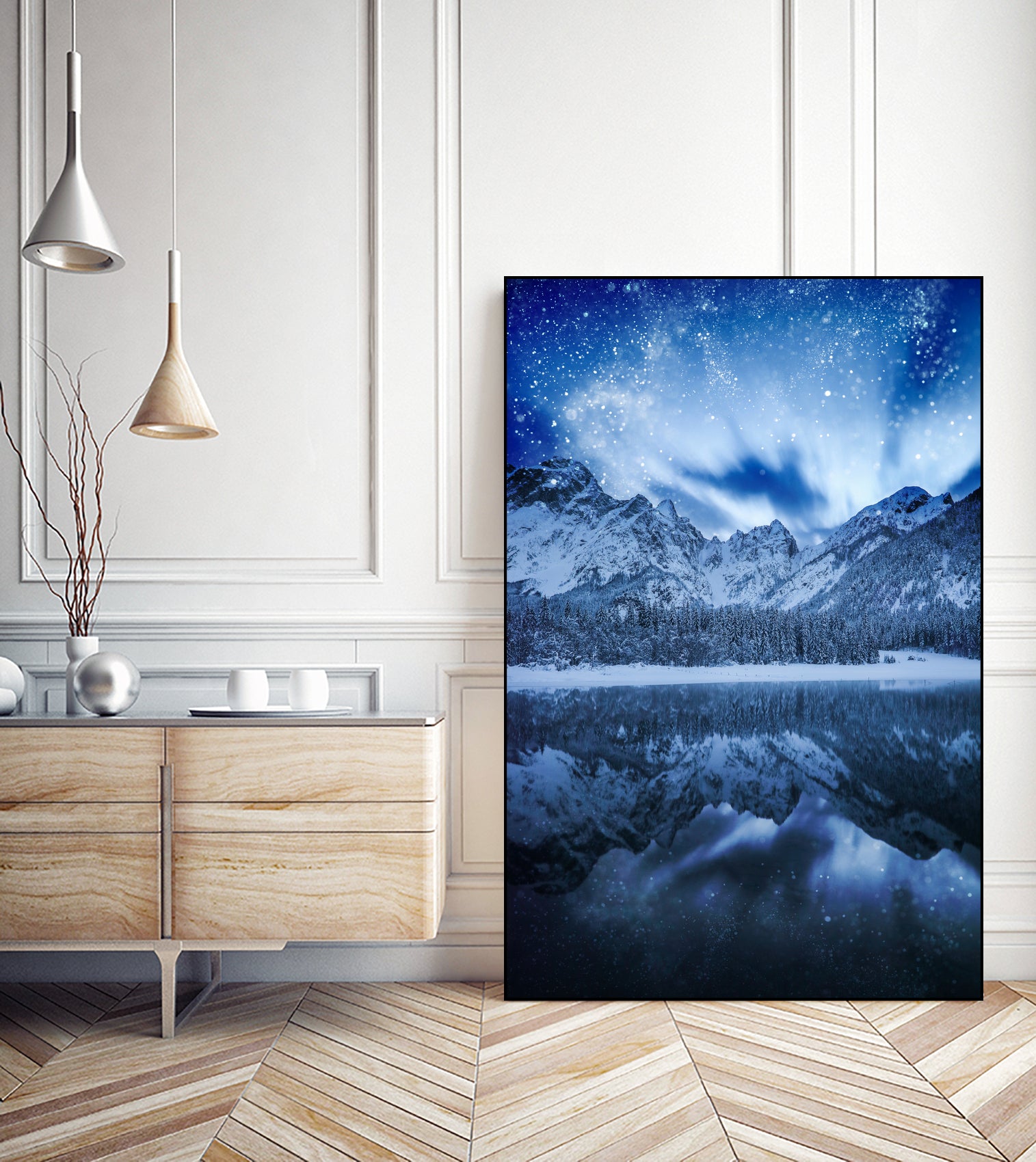 Fantasy at mountain lake by patrik lovrin on GIANT ART - blue photo manipulation