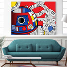 Star Wars Pop Art - R2D2 Abstract by Thomas Bergmann on GIANT ART - red digital painting