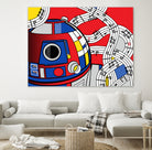 Star Wars Pop Art - R2D2 Abstract by Thomas Bergmann on GIANT ART - red digital painting