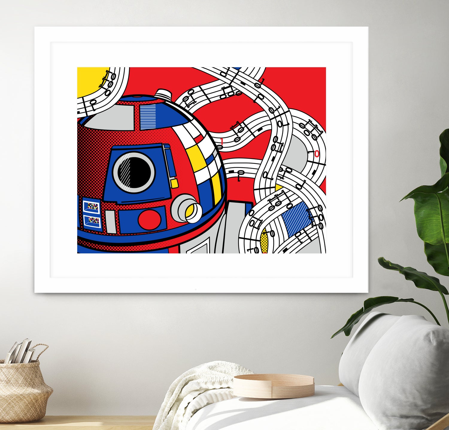 Star Wars Pop Art - R2D2 Abstract by Thomas Bergmann on GIANT ART - red digital painting