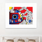 Star Wars Pop Art - R2D2 Abstract by Thomas Bergmann on GIANT ART - red digital painting