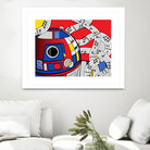 Star Wars Pop Art - R2D2 Abstract by Thomas Bergmann on GIANT ART - red digital painting