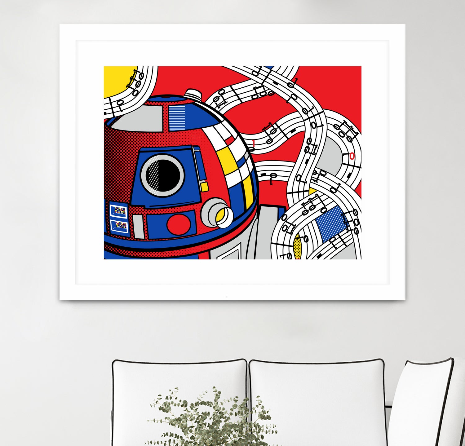 Star Wars Pop Art - R2D2 Abstract by Thomas Bergmann on GIANT ART - red digital painting