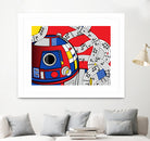 Star Wars Pop Art - R2D2 Abstract by Thomas Bergmann on GIANT ART - red digital painting