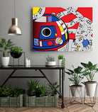 Star Wars Pop Art - R2D2 Abstract by Thomas Bergmann on GIANT ART - red digital painting
