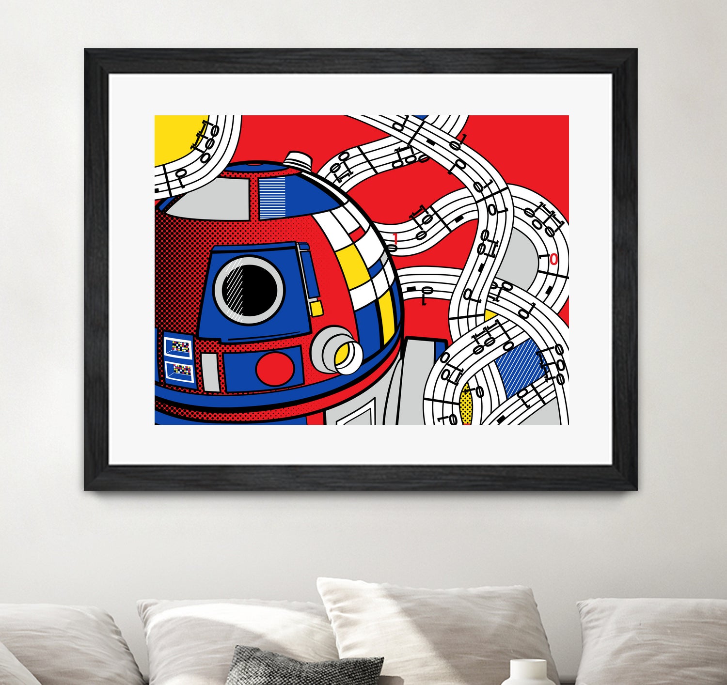 Star Wars Pop Art - R2D2 Abstract by Thomas Bergmann on GIANT ART - red digital painting