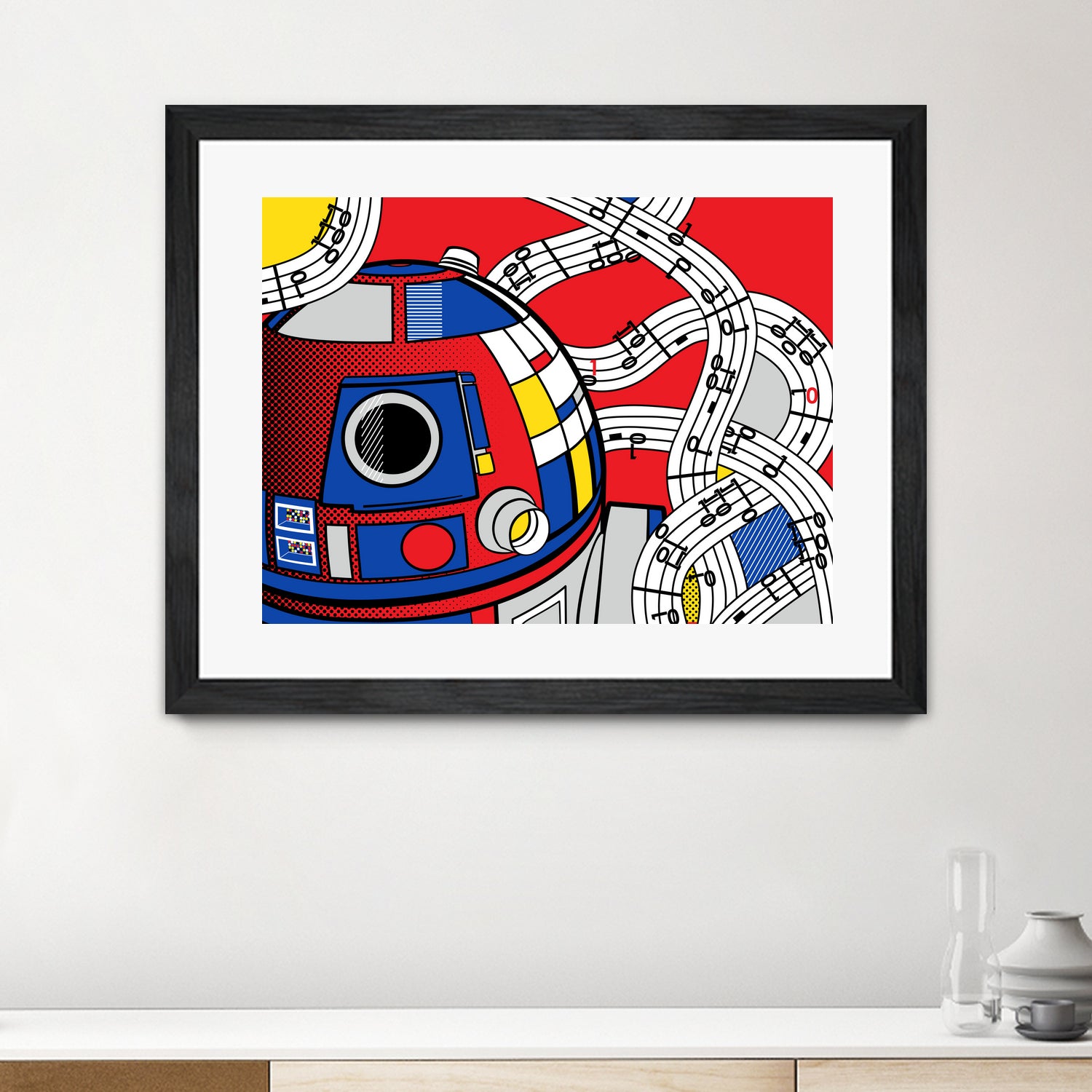 Star Wars Pop Art - R2D2 Abstract by Thomas Bergmann on GIANT ART - red digital painting