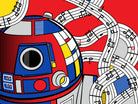 Star Wars Pop Art - R2D2 Abstract by Thomas Bergmann on GIANT ART - red digital painting