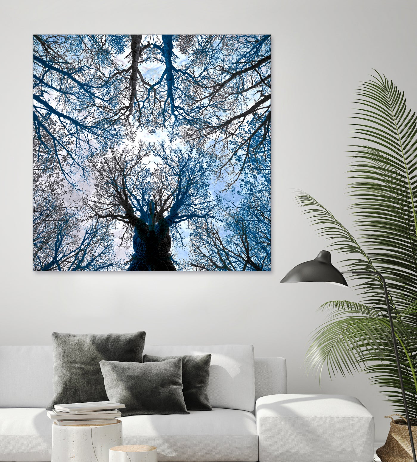 Meditative power of forest by SILVIA WISCHEROPP on GIANT ART - blue photo illustration