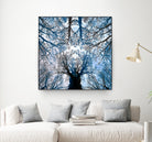 Meditative power of forest by SILVIA WISCHEROPP on GIANT ART - blue photo illustration