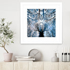 Meditative power of forest by SILVIA WISCHEROPP on GIANT ART - blue photo illustration