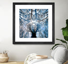 Meditative power of forest by SILVIA WISCHEROPP on GIANT ART - blue photo illustration