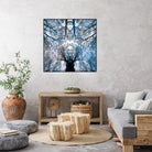 Meditative power of forest by SILVIA WISCHEROPP on GIANT ART - blue photo illustration