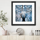 Meditative power of forest by SILVIA WISCHEROPP on GIANT ART - blue photo illustration