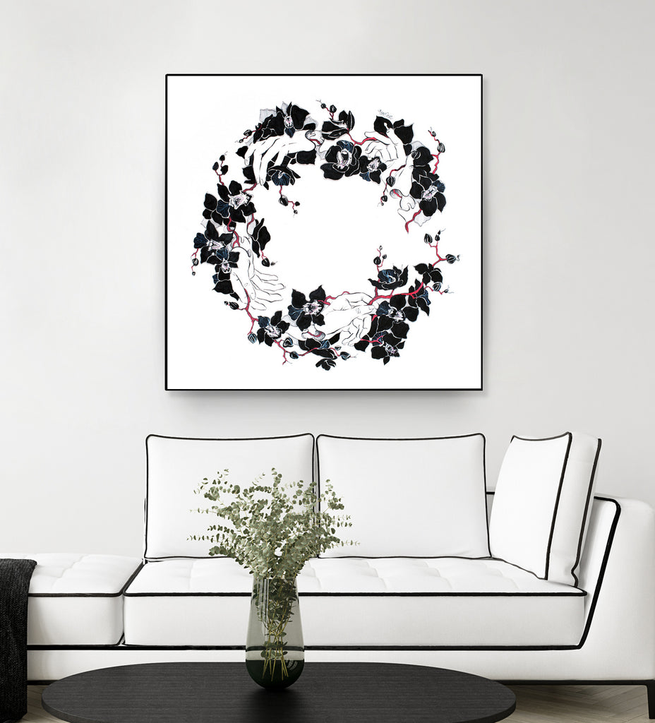 Black Orchid by Viktoria Sevastyanova on GIANT ART - white typography