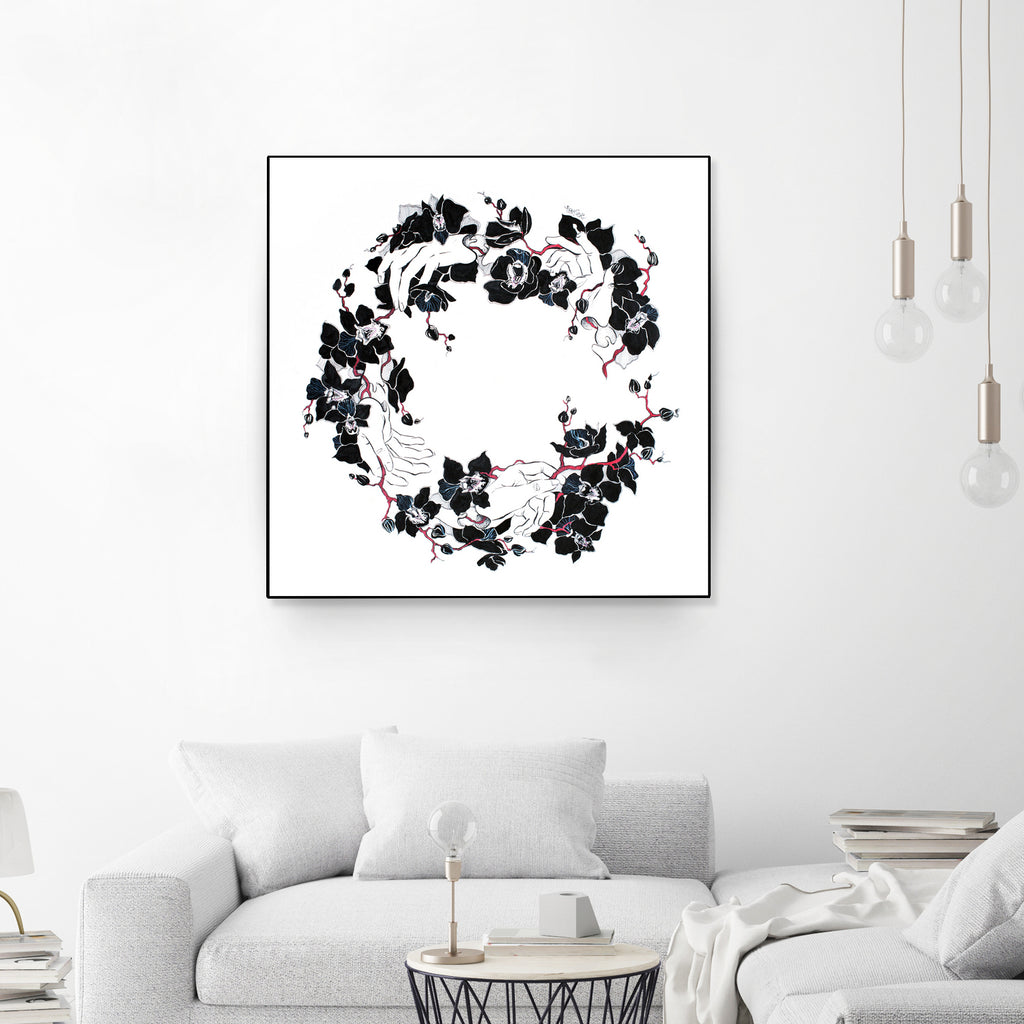 Black Orchid by Viktoria Sevastyanova on GIANT ART - white typography