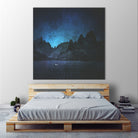 When The Night Has Come, And The Land Is Dark by Jamison Gish on GIANT ART - blue digital painting